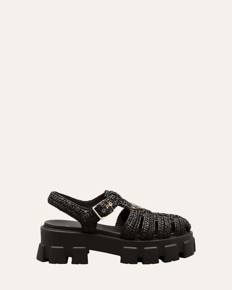 Monolith Raffia Fisherman Sandals